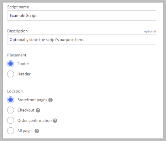 BigCommerce Script Manager - Adding Scripts